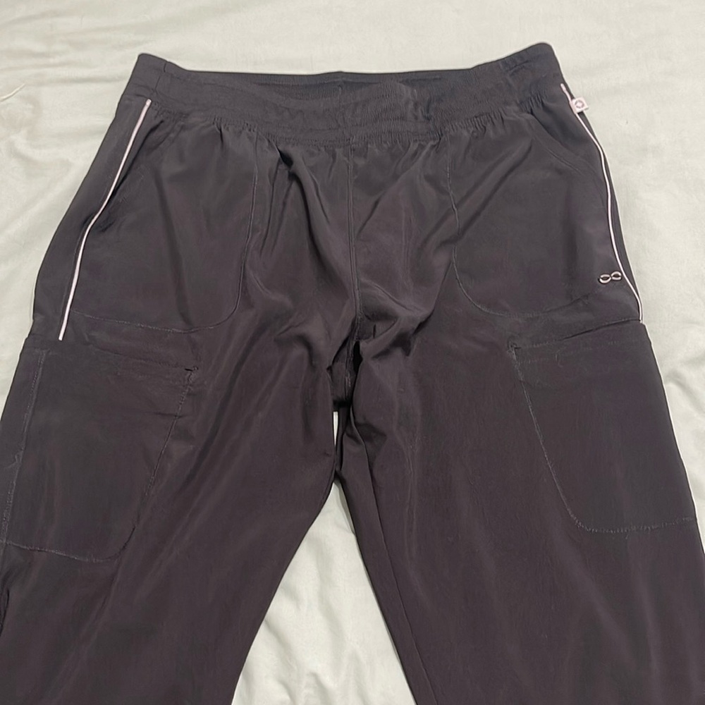 Cherokee Infiniti jogger black scrub pants petite XL